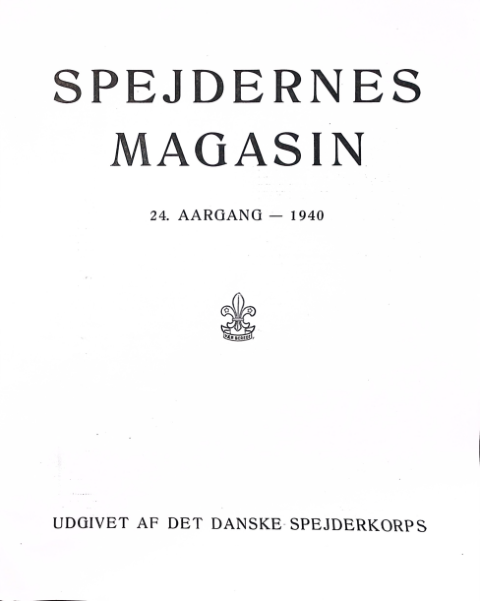 Forside: Spejdernes Magasin 1941 årg  25 nr indholdsfortegnelse