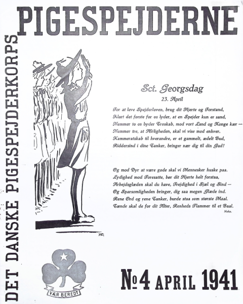 Forside: Pigespejderne 1941 årg 24 nr. 4