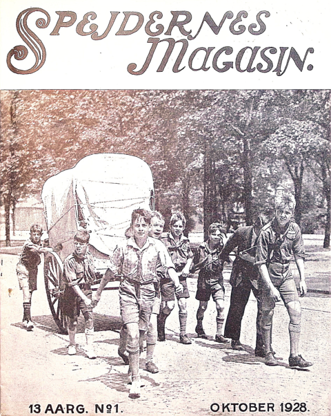 Forside: Spejdernes Magasin 1928 årg  13 nr 1
