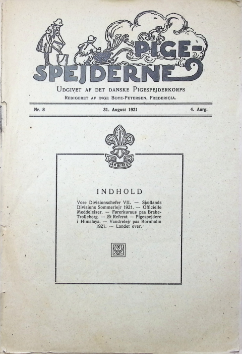 Forside: Pigespejderne 1921 årg 4 nr. 8
