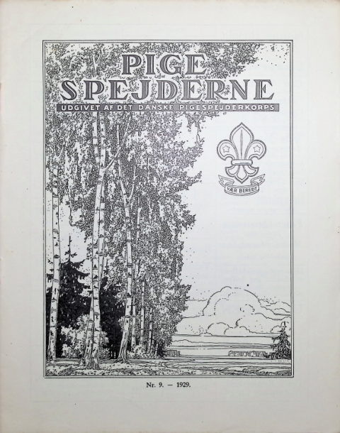 Forside: Pigespejderne 1929 årg 12 nr. 9