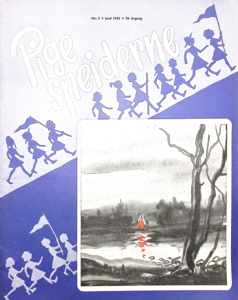 Forside: Pigespejderne 1955 årg 38 nr. 5
