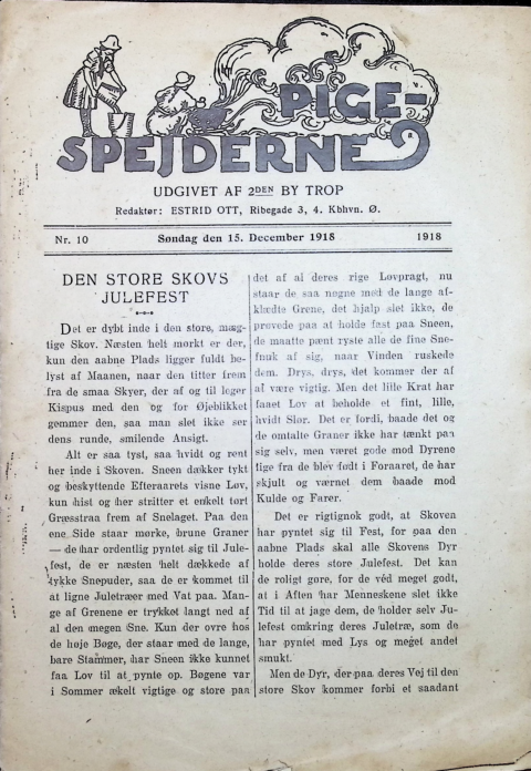 Forside: Pigespejderne 1918 årg nr. 10