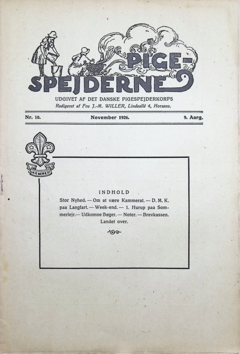 Forside: Pigespejderne 1926 årg 9 nr. 10