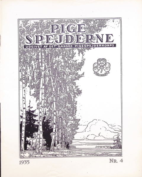 Forside: Pigespejderne 1935 årg 18 nr. 4