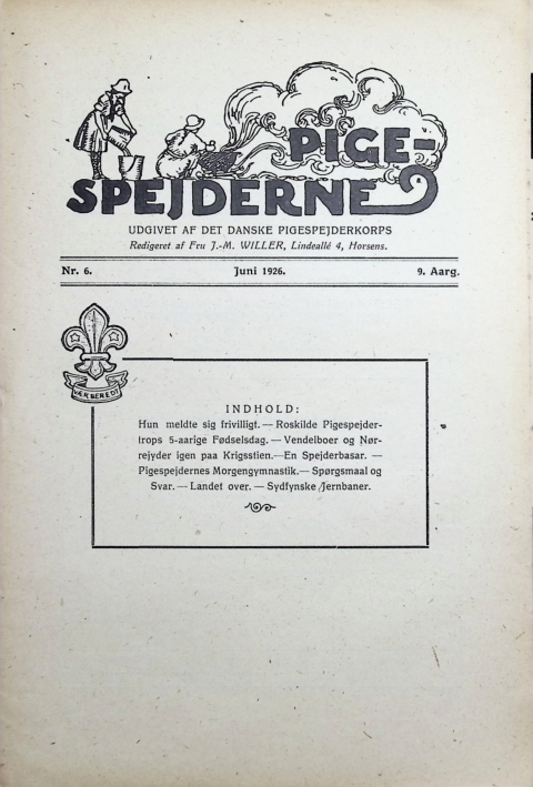 Forside: Pigespejderne 1926 årg 9 nr. 6