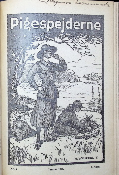 Forside: Pigespejderne 1925 årg 8 nr. 1