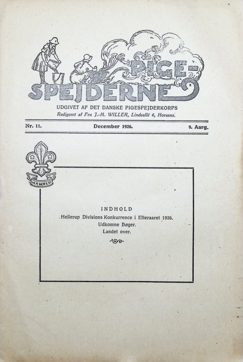 Forside: Pigespejderne 1926 årg 9 nr. 11
